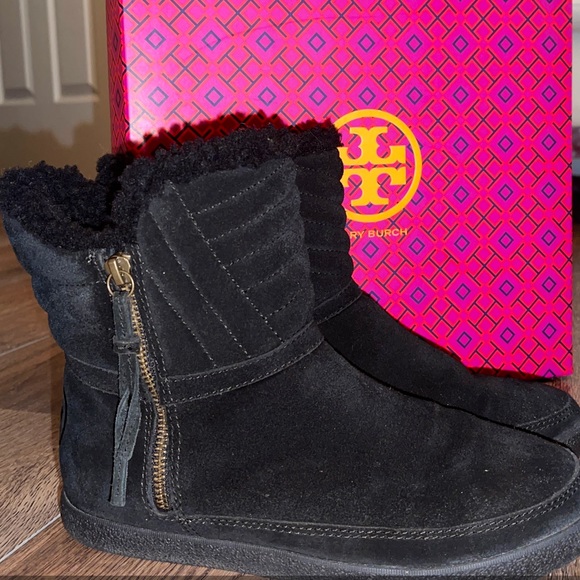 Tori Burch Booties size 7 Black - Picture 2 of 6